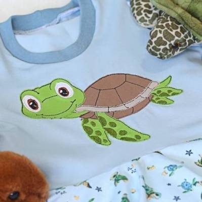 Doodle Stickdatei Schildkröte Schildi