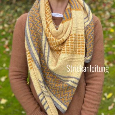 Strickanleitung Lizas Tuch Cozy Gold
