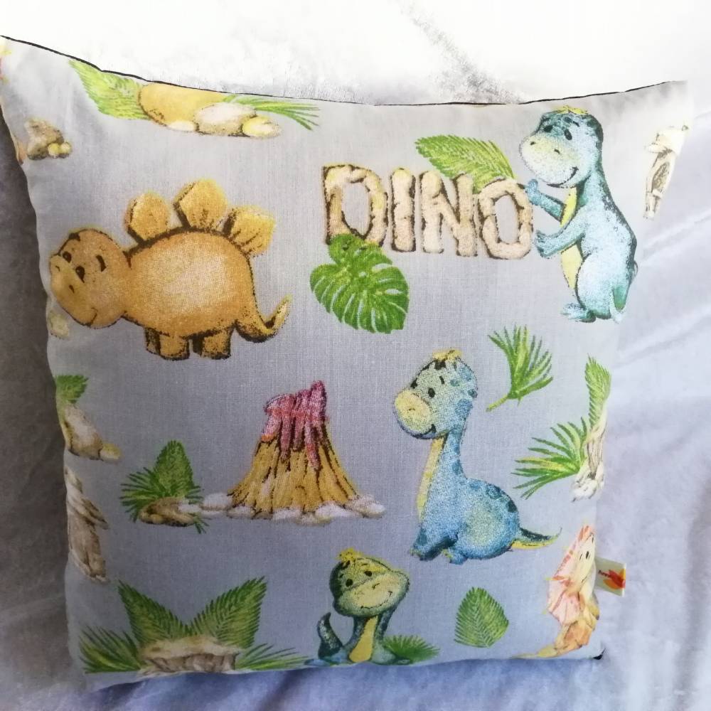Dekokissen fürs Kinderzimmer, Kissen für Kinder, Kissen Bezug 30x30 cm , Baby Dinos