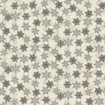 Patchworkstoff Christmas Skandi Snowflakes – Weihnachtsstoff aus reiner Baumwolle, grau mit weißen Schneeflocken