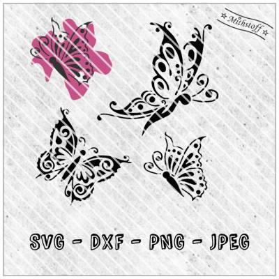 Plotterdatei - Schmetterlinge Vol 2 - Schmetterling - SVG - DXF - Datei - Frühling - Sommer - flattertier