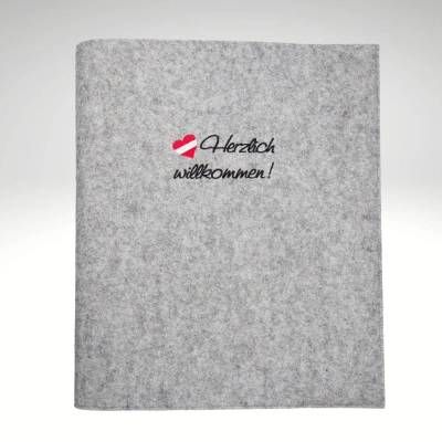 Gästemappe Filz AustriaHerz Österreich Infomappe 