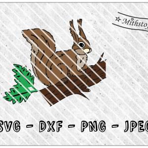 Plotterdatei - Eichhörnchen - Hörnchen - SVG - DXF - Datei