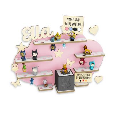 Aufbewahrung Regal für Tonie Figuren, Ablage für Toniebox, Halterung für Musikbox und magnetische Spielfiguren