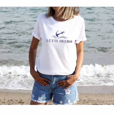 Damen T-Shirt Lütte Deern mit Anker