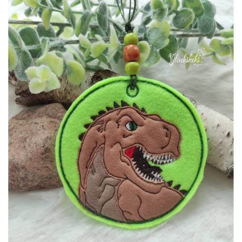 ITH Stickdatei T-Rex Button