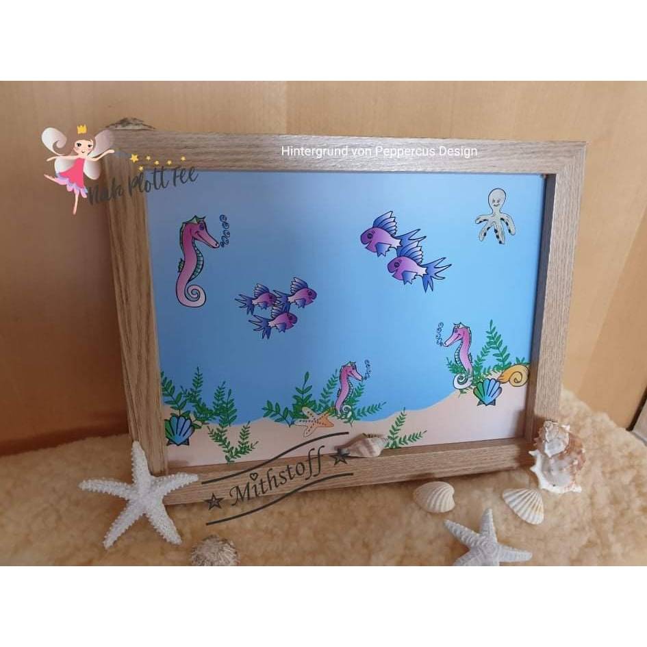 Plotterdatei - SVG - DXF - PNG - Datei - Unterwasserwelt - Fisch - Seepferdchen - Seestern - Muschel Bild 7