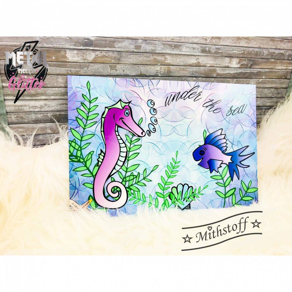Plotterdatei - SVG - DXF - PNG - Datei - Unterwasserwelt - Fisch - Seepferdchen - Seestern - Muschel Bild 8