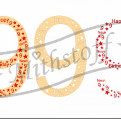 SVG - PNG - DXF - Datei - Geburtstagszahl - Neun - Zahl - 9 - Plotterdatei - Happy Birthday