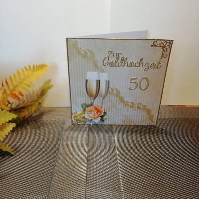 Glückwunschkarte zur Goldhochzeit