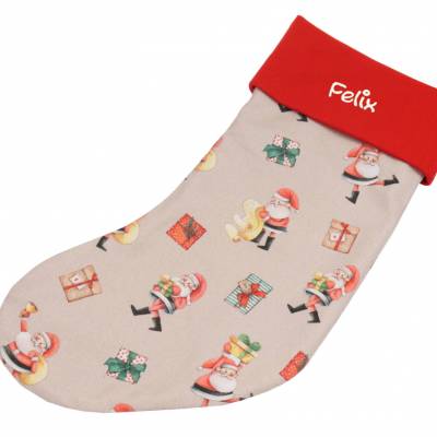 Nikolausstiefel Nikolaus mit Geschenk & Namen - Nikolaussocke personalisiert - Geschenk zum Nikolaus - Weihnachststiefel