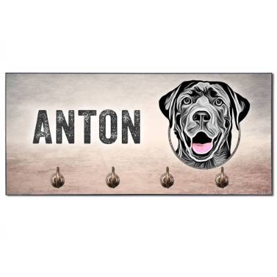 Hundegarderobe LABRADOR, Wandgarderobe mit Hundename
