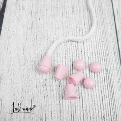 Kordel Ende 2Teilig Rosa Hellrosa