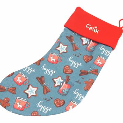 Nikolausstiefel Lebkuchenmann mit Name - Nikolaussocke personalisiert - Geschenk zum Nikolaus - Weihnachststiefel