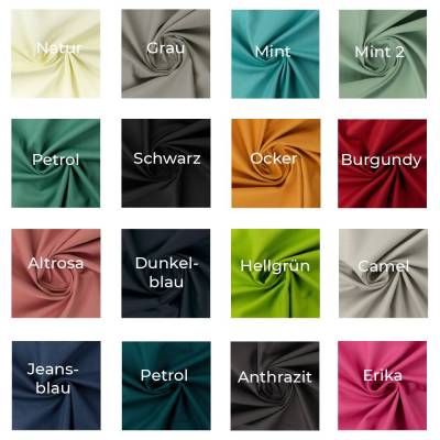 Weicher Canvas Calvin uni/einfarbig- Meterware- 0,50 m- 230g/Qm Webware- Baumwollstoff-147cm breit-100 % Baumwolle