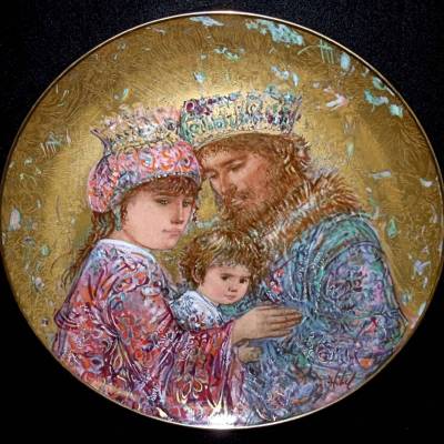 Rosenthal Edna Hibel Teller – David, Bathsheba and Solomon – Exklusiv & Sammlerstück