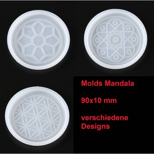 Silikonform , Mold, Silikonmold, Mandala, Untersetzer, Dekoration, 90x10 mm