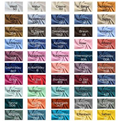 French Terry-Tayler-70 Farben-Oekotex Standard 100 - ca. 155 cm breit-50 cm Schritte-Meterware-250 g/Qm