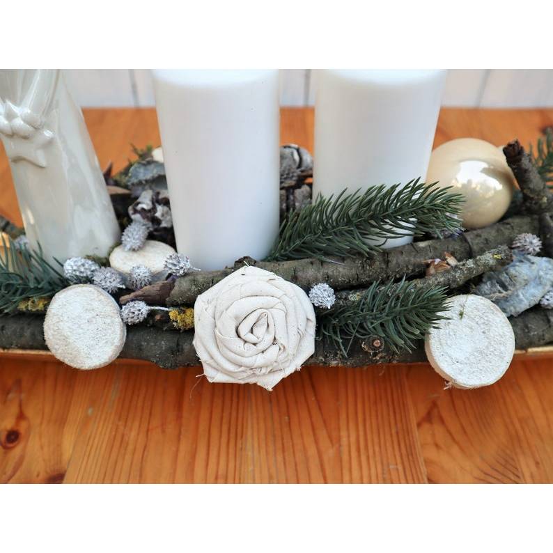 Adventsgesteck Kerzengesteck Weihnachtsdeko lnglich