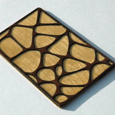Digitale NFC Visitenkarte aus Holz CUSTOM BUSINESS CARD Handgefertigt Edelholz Intarsienarbeit personalisierbar