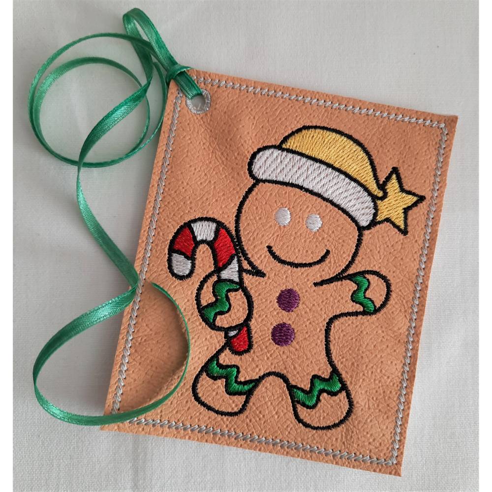 ITH Stickdatei "Lebkuchenmann" 10x10cm und 13x18 Rahmen Bild 1