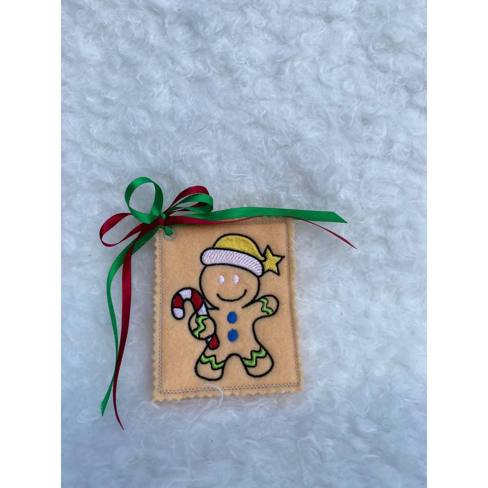 ITH Stickdatei "Lebkuchenmann" 10x10cm und 13x18 Rahmen Bild 3