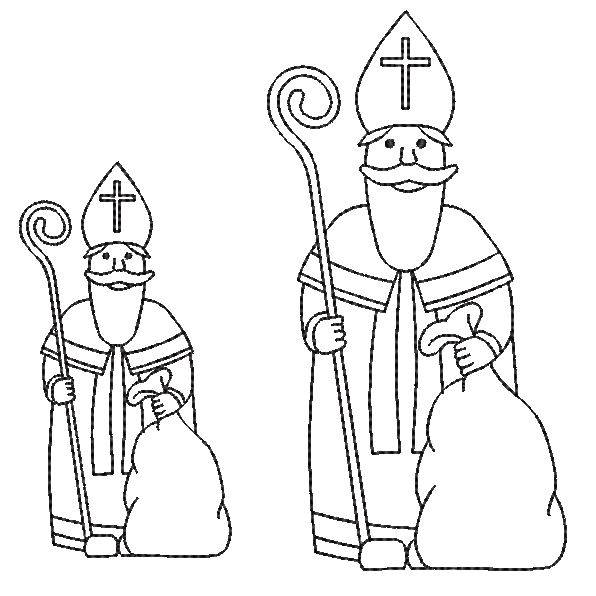 Stickdatei Nikolaus heiliger Nikolaus Redwork SET Bild 2