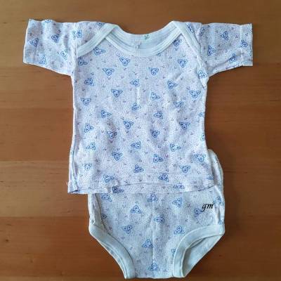 Vintage 80er Baby Unterhemd Höschen, 62