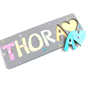Puzzle Namen, Steckpuzzle, Puzzle Baby, Taufgeschenk, Geschenk mit Namen, Namenspuzzle, Holzpuzzle