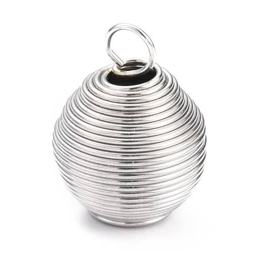 2 Anhänger, Käfig, Perlen, charm, charms,  Spirale, Edelstahl, formbar, flexibel, zum befüllen