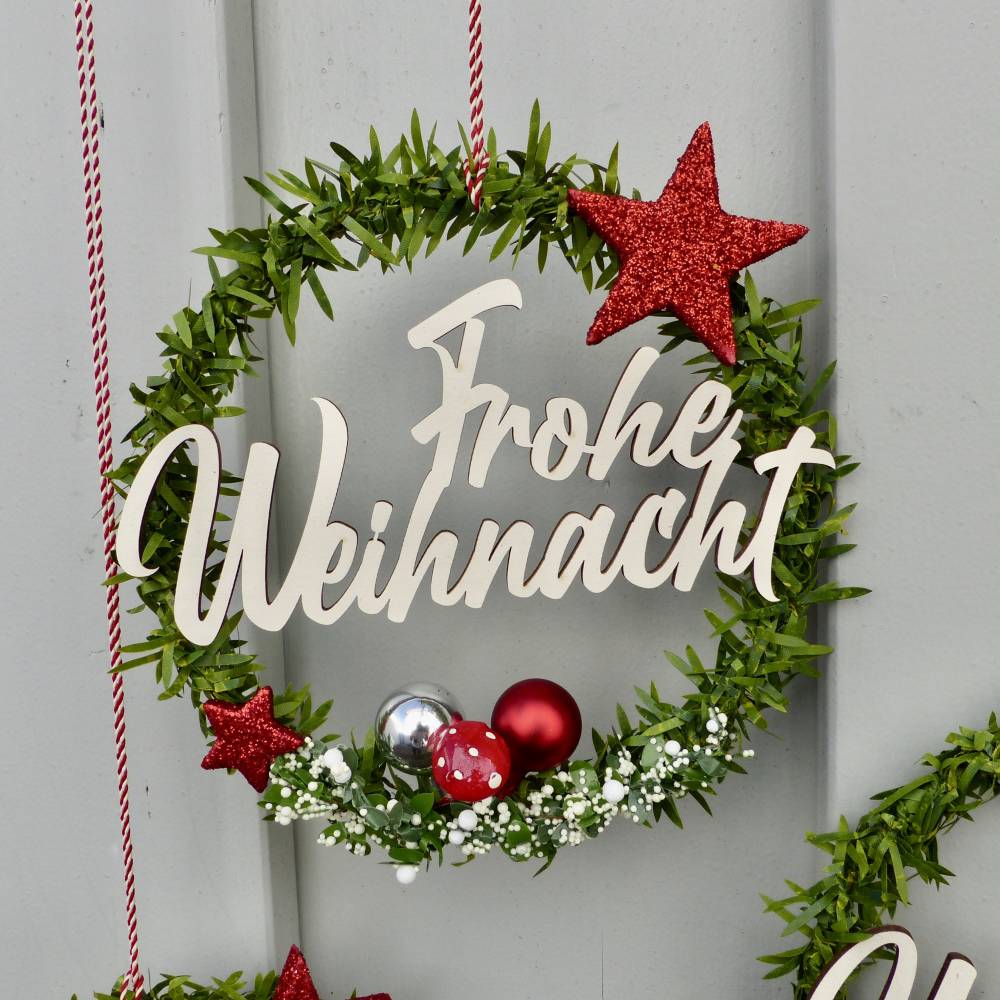 Fensterdeko, Fensterschmuck WinterAdvent-Weihachts-Deko, Kranz 