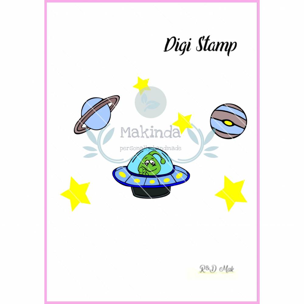 Digi-Stamp Alien - digitaler Stempel - Sublimationsdruck Bild 1