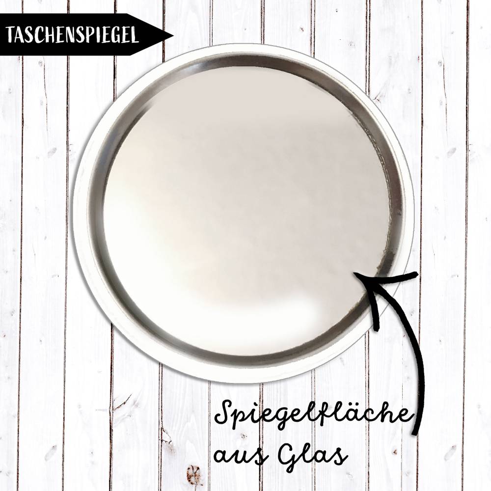 Handgemachter Taschenspiegel mit Pommes Motiv – Kalorienfrei & Liebevoll illustriert Bild 3