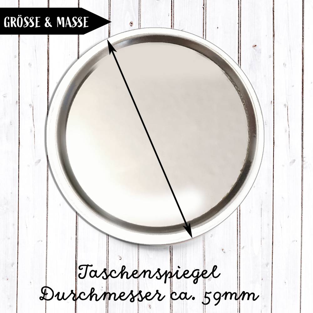 Handgemachter Taschenspiegel mit Pommes Motiv – Kalorienfrei & Liebevoll illustriert Bild 5