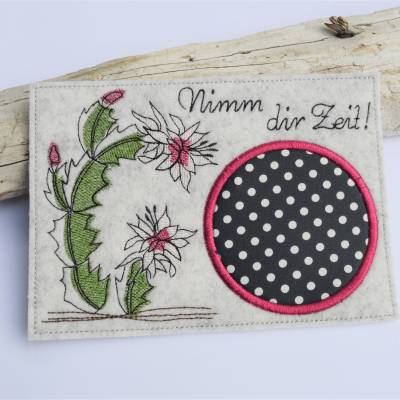 Stickdatei Weihnachtskaktus Mugrug ab 13x18cm