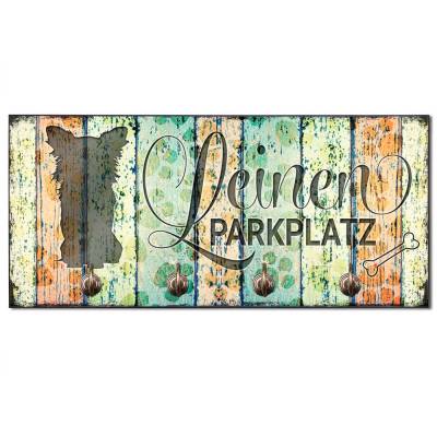 Hundegarderobe LEINEN PARKPLATZ (Chihuahua) Wandgarderobe, Leinenhalter┊tolle Geschenkidee für Hundeliebhaber