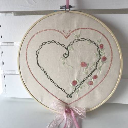 Stickrahmen  Wanddekoration  Skandinavisch wohnen  Türkranz  Namensschild   Willkommen