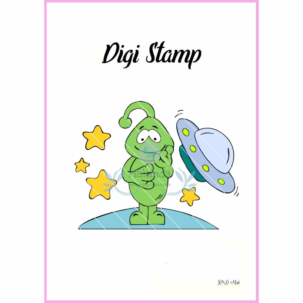 Digi-Stamp Alien- digitaler Stempel - Sublimationsdruck Bild 1