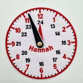 ITH Stickdatei "Lernuhr 13x18 Rahmen