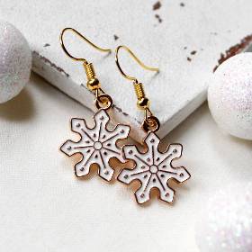 Ohrringe Schneeflocken • Ohrhänger | Ohrschmuck | Weihnachten
