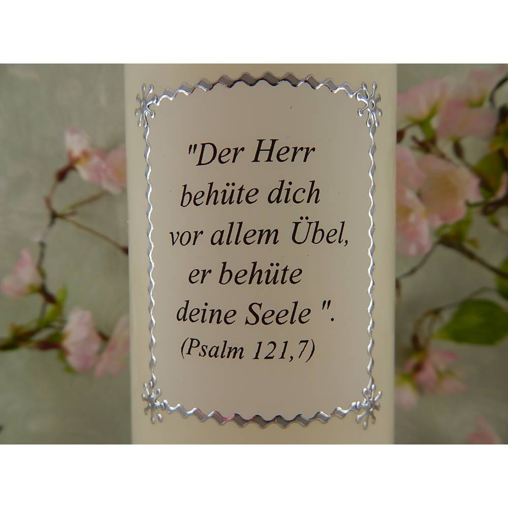 Spruch für jede Taufkerze, Kommunionkerze Geburtskerze oder Hochzeitskerze
