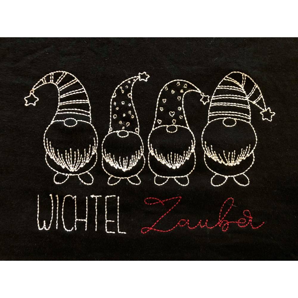 Digitale Stickdatei Wichtelzauber Blackwork 13x18 - 20x30 (5x7 - 8x12") Bild 4