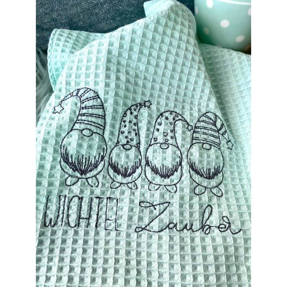 Digitale Stickdatei Wichtelzauber Blackwork 13x18 - 20x30 (5x7 - 8x12") Bild 6