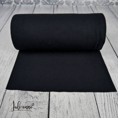 Feinripp - Bündchen Schwarz Schlauch Breite 35cm