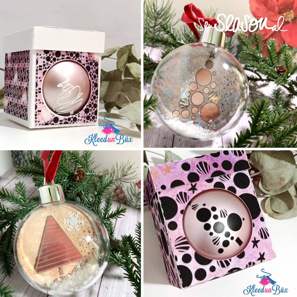 Digipapier Tannenbäume Weihnachten, inkl. Tannenbaum-Digistamps und Schneidedatei, vier weihnachtliche Digi-Paper Bild 6