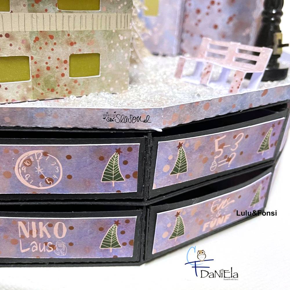 Digipapier Tannenbäume Weihnachten, inkl. Tannenbaum-Digistamps und Schneidedatei, vier weihnachtliche Digi-Paper Bild 9