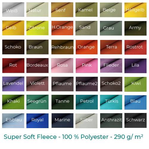 Super Soft Fleece - feines weiches Polarfleece - 0,25 m - Fleece Stoffe Meterware
