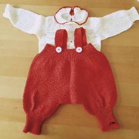 Vintage 80er Baby Hose & Pulli, Größe74, gebraucht, handgestrickt