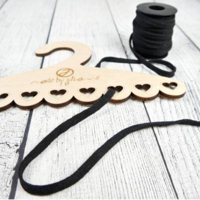 Hoodieband Kordel Breit Schwarz 10mm