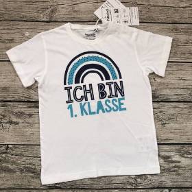 Tolles T-shirt gr.128/134 Einschulung Schulkind 1.Klasse in Weiß